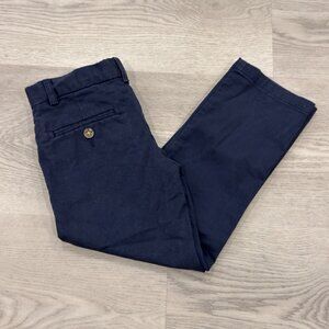 Polo Ralph Lauren Boys Chino Pants 4 Navy Blue Red Pony Adjustable Waist Cotton